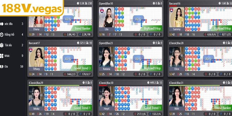 Tổng hợp các game hay tại Live Casino 188V