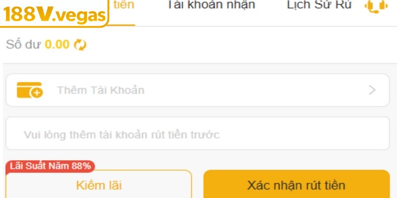 Quy trình rút tiền 188V đơn giản trong 4 bước