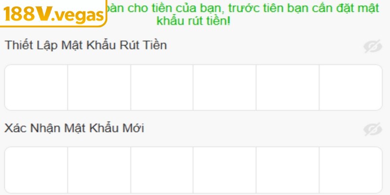 Một số lưu ý quan trọng khi rút tiền 188V